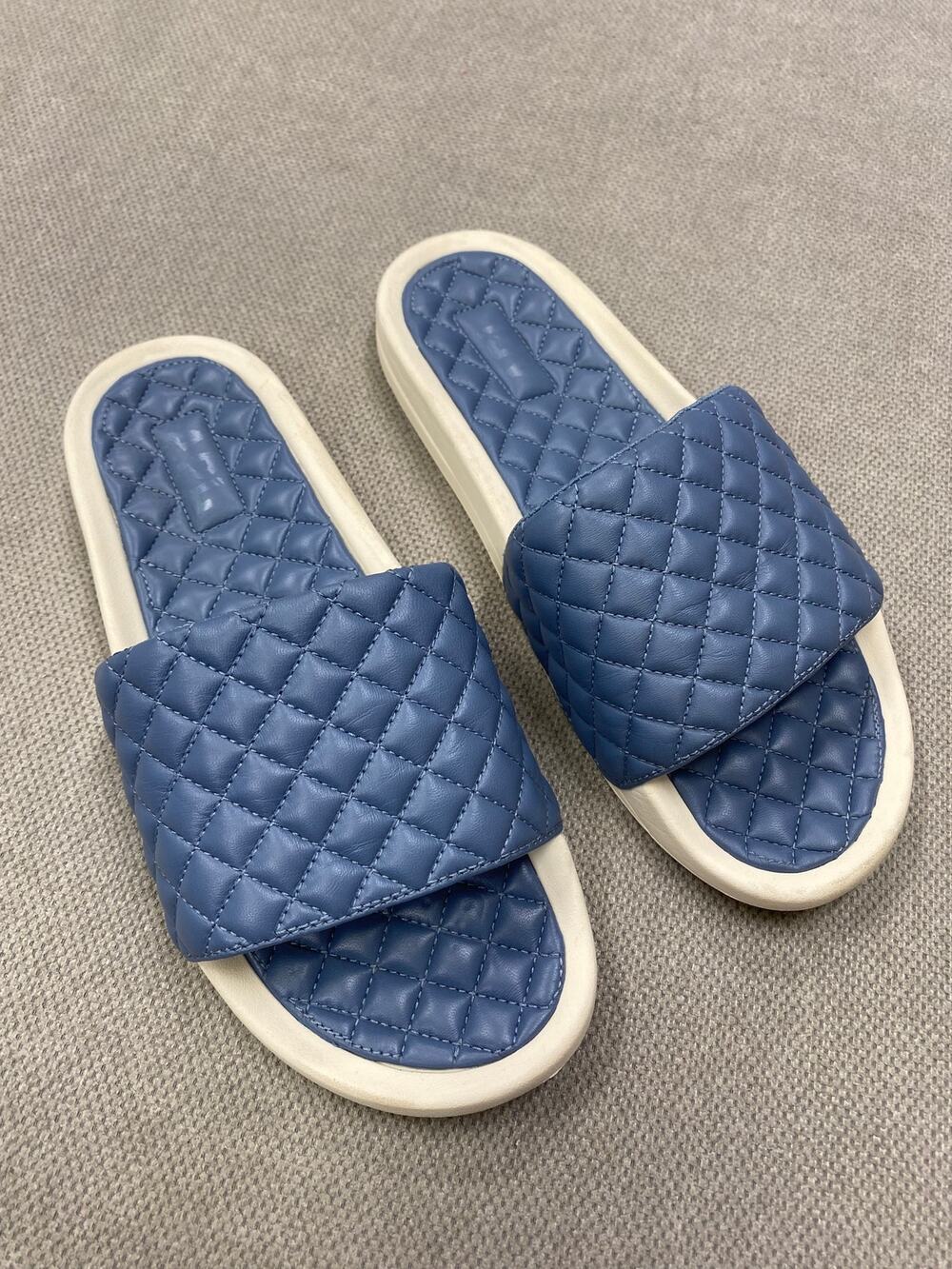 APL Quilted Slip on Sandal Slides, Men's 9 , French Blue